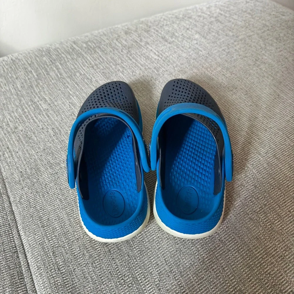 Crocs Kids LiteRide Clog Navy Blue Sporty Comfort Slip On Water Shoes